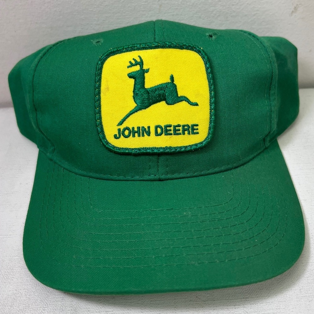 Vintage John Deere Green Snapback Trucker Hat Nissin Cap Logo Patch Philippines
